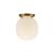Cherise 7-in Brushed Gold/Glossy Ribbed Opal Glass Socket Semi-Flush Mount
