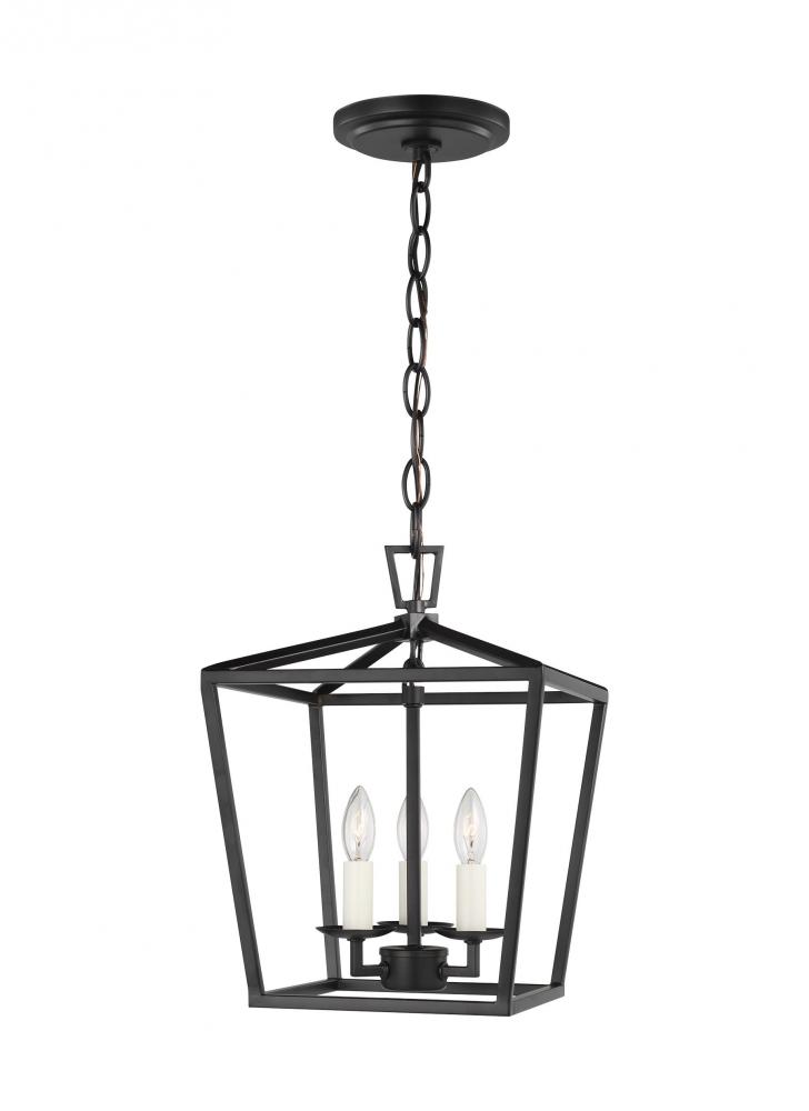 Dianna transitional 3-light indoor dimmable ceiling pendant hanging chandelier light in midnight bla
