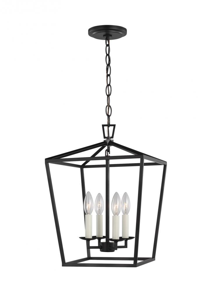 Dianna transitional 4-light LED indoor dimmable small ceiling pendant hanging chandelier light in mi
