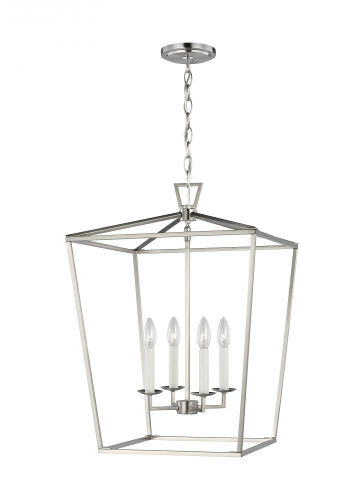 Dianna transitional 4-light indoor dimmable medium ceiling pendant hanging chandelier light in brush