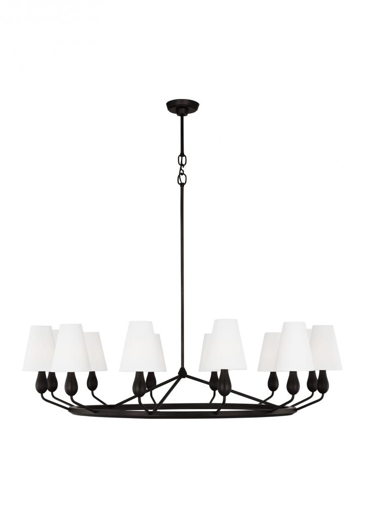 Ziba Transitional 12-Light Indoor Dimmable Extra Large Chandelier
