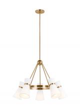 Visual Comfort & Co. Studio Collection 3190505EN3-848 - Clark modern 5-light LED indoor dimmable ceiling chandelier pendant light in satin brass gold finish