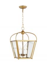 Visual Comfort & Co. Studio Collection 5191004-848 - Charleston transitional 4-light indoor dimmable small ceiling pendant hanging chandelier light in sa