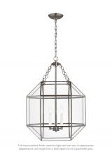 Visual Comfort & Co. Studio Collection 5279403-965 - Morrison modern 3-light indoor dimmable medium ceiling pendant hanging chandelier light in antique b
