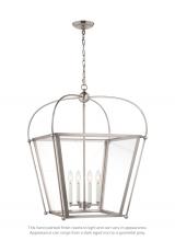 Visual Comfort & Co. Studio Collection 5291004-965 - Charleston transitional 4-light indoor dimmable ceiling pendant hanging chandelier light in antique