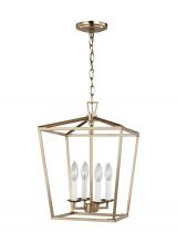Visual Comfort & Co. Studio Collection 5292604EN-848 - Dianna transitional 4-light LED indoor dimmable small ceiling pendant hanging chandelier light in sa