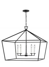 Visual Comfort & Co. Studio Collection 5692605-112 - Dianna transitional 5-light indoor dimmable ceiling pendant hanging chandelier light in midnight bla