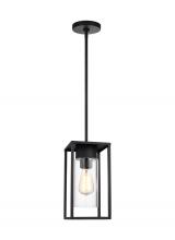 Visual Comfort & Co. Studio Collection 6231101EN7-12 - Vado transitional 1-light LED outdoor exterior ceiling hanging pendant lantern in black finish with
