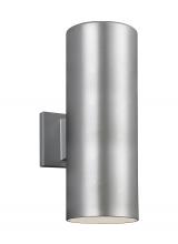 Visual Comfort & Co. Studio Collection 8313802-753 - Outdoor Cylinders transitional 2-light outdoor exterior small wall lantern sconce in painted brushed