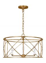 Visual Comfort & Co. Studio Collection CC1634ADB - Beatrix Transitional 4-Light Indoor Dimmable Large Lantern Pendant