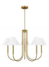 Visual Comfort & Co. Studio Collection DJC1035SB - Porteau Transitional 6-Light Indoor Dimmable Large Chandelier