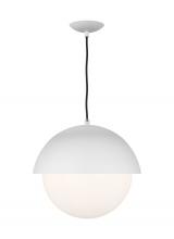 Visual Comfort & Co. Studio Collection DJP1041MWT - Hyde Modern 1-Light Indoor Dimmable Large Pendant Ceiling Hanging Chandelier Light