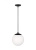 Leo - Hanging Globe Small One Light Pendant with White Glass
