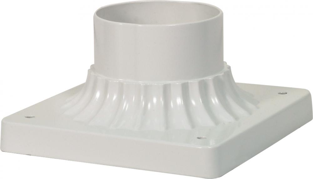 Pier Mount Base Square - White