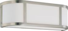 Nuvo 60/2871 - Odeon - 2 Light Vanity with Satin White Glass - Brushed Nickel Finish