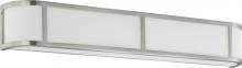 Nuvo 60/2875 - Odeon - 4 Light Vanity with Satin White Glass - Brushed Nickel Finish