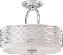 Nuvo 60/4629 - HARLOW 3 LIGHT SEMI-FLUSH