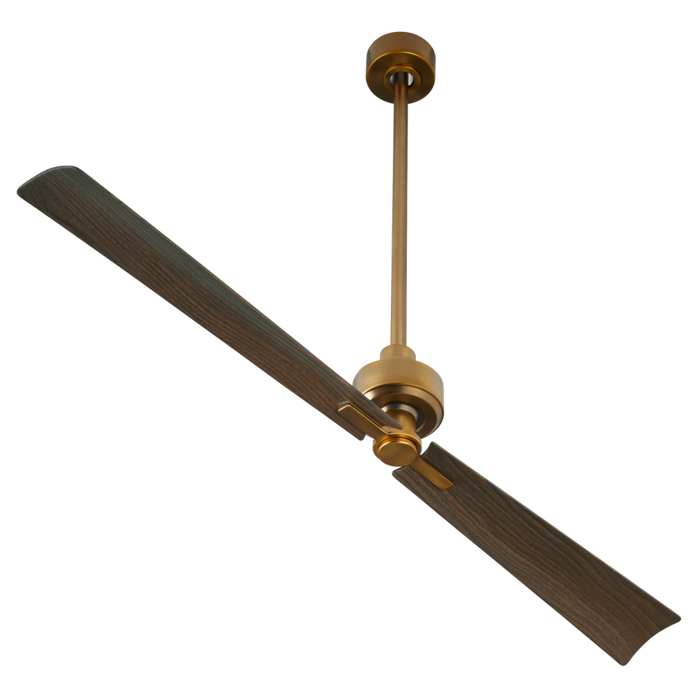 TWAIN 2 BLADE DAMP FAN - BRUSHED BRASS