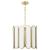 Belleview 4 Light Pendant, Aged Brass