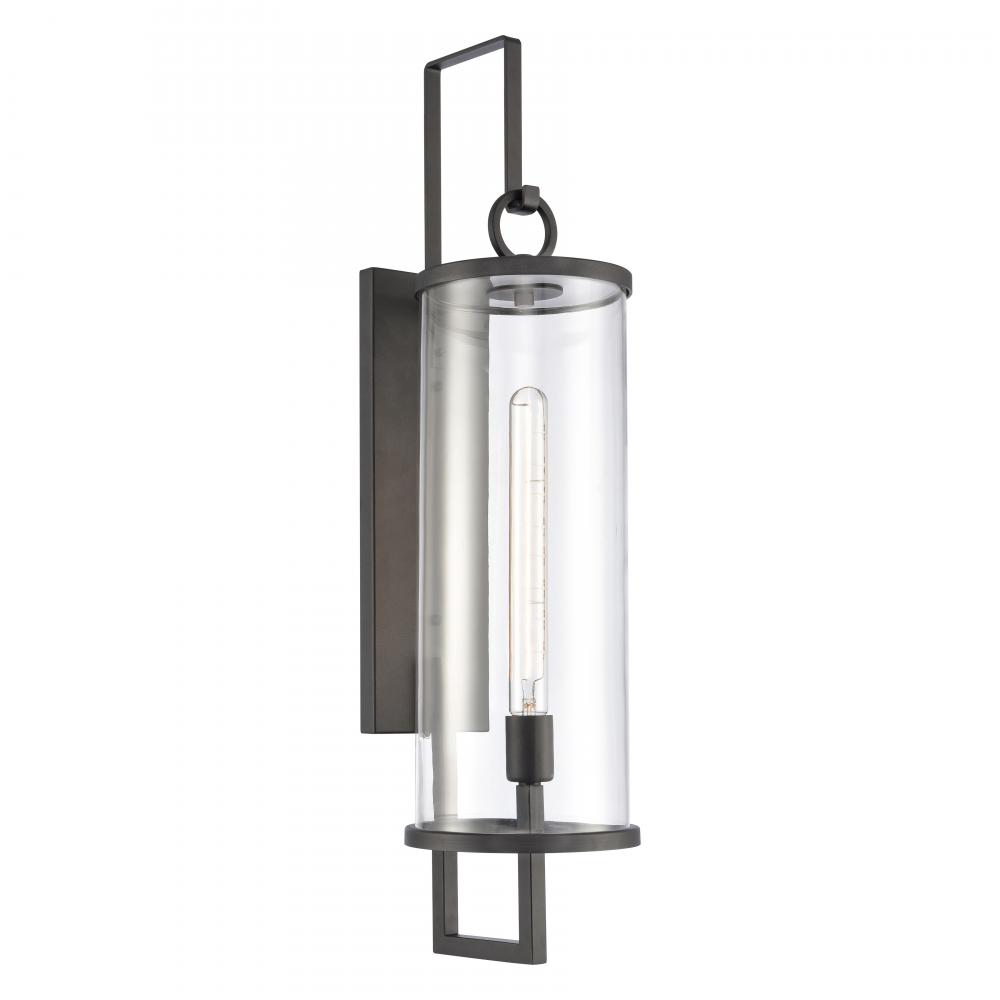 Hopkins 30&#39;&#39; High 1-Light Outdoor Sconce - Charcoal Black