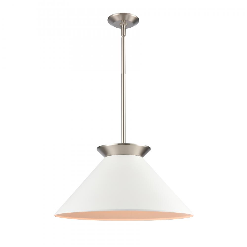 Cavendish 20&#39;&#39; Wide 1-Light Pendant - Brushed Nickel