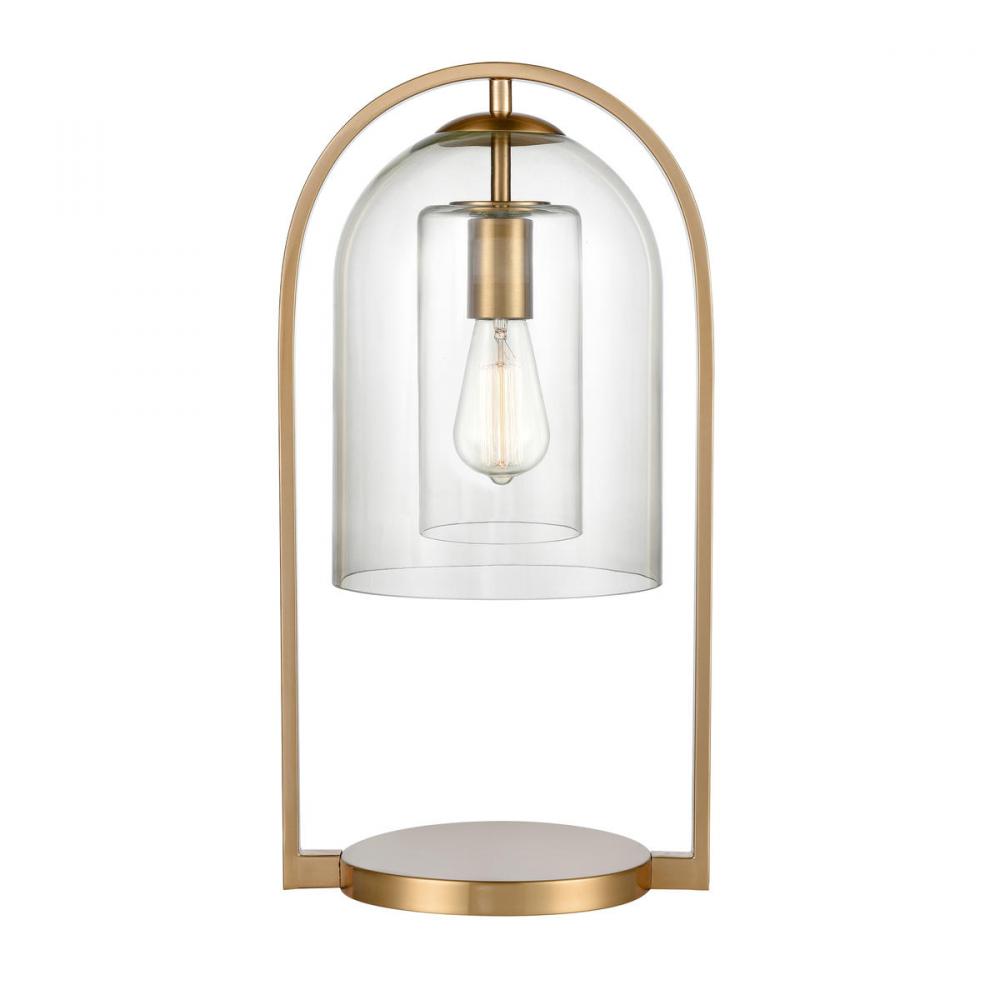 Bell Jar 20&#39;&#39; High 1-Light Desk Lamp - Aged Brass