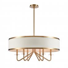 ELK Home 82325/6 - Engel 30'' Wide 6-Light Chandelier - Satin Brass with White Birch